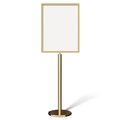 Montour Line SignFrame FloorStanding 22x28V Pol Brass ENTER ENTRADA FSE200-2228-V-PB-ENTERDBL